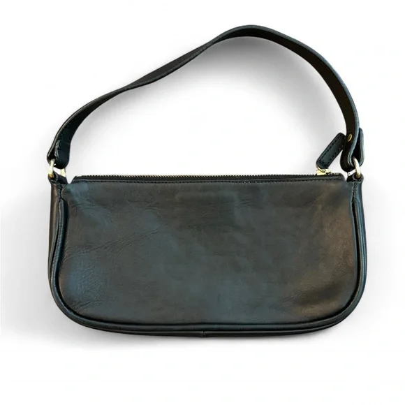 BY FAR Rachel Black Leather Shoulder Bag Y2K ‘90s - Picture 2 of 4